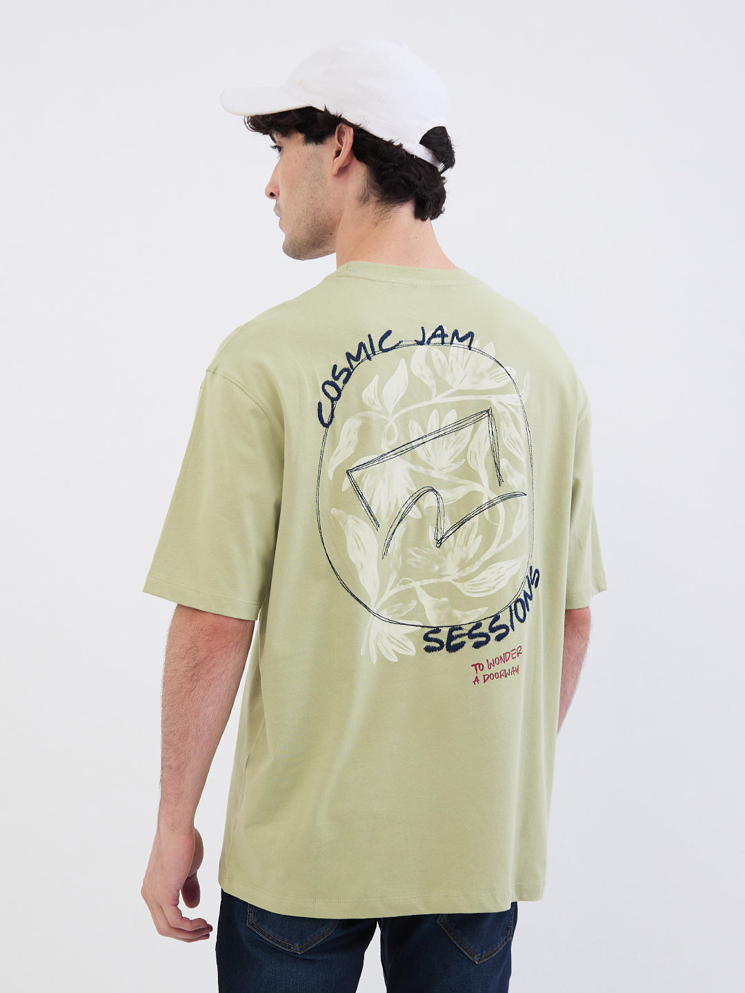 Spykar Lint Green Comfort Fit Casual T-Shirt For Men
