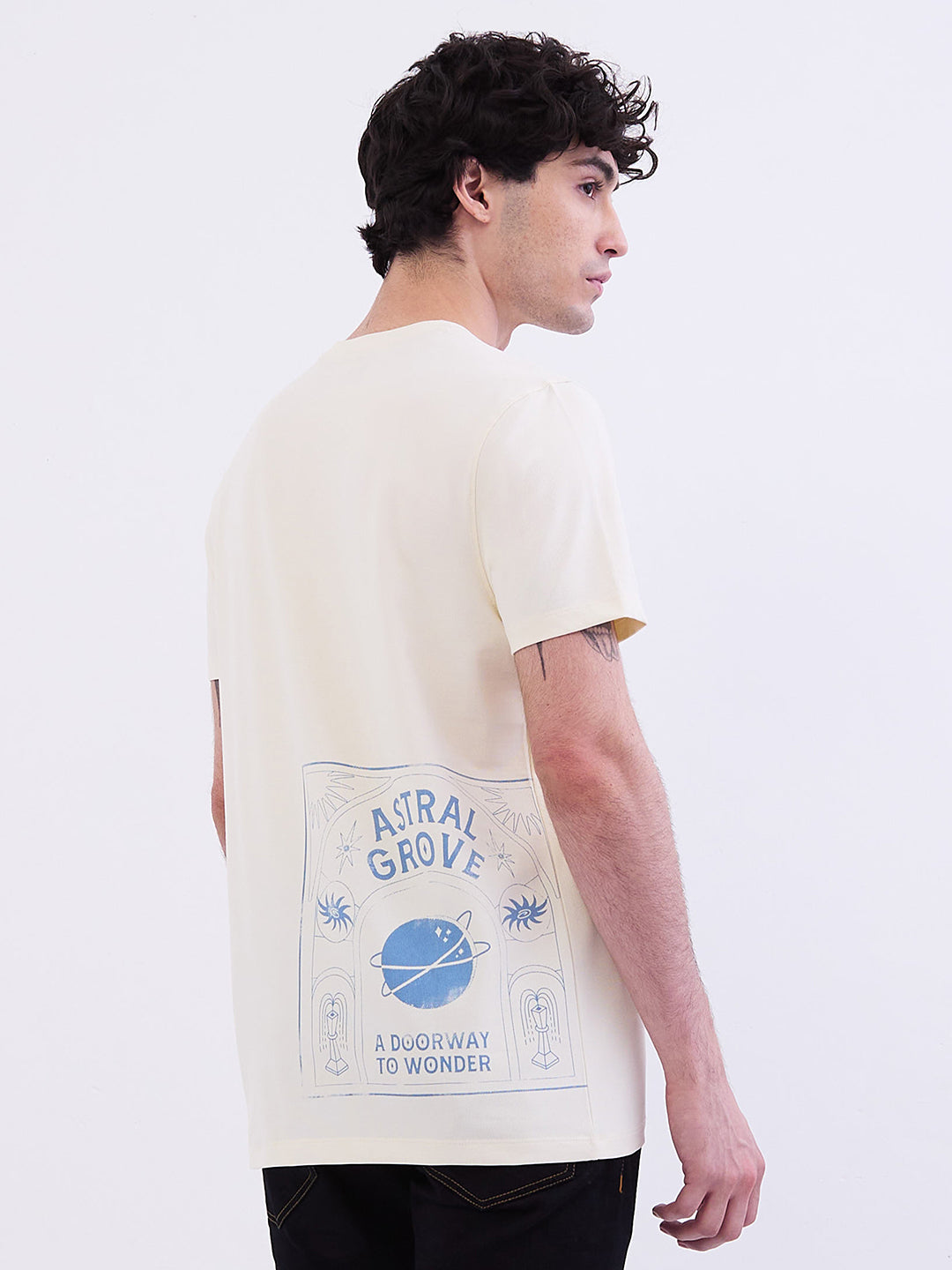 Men T-Shirt White Slim Fit