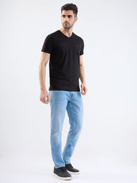 Men T-Shirt Black Slim Fit
