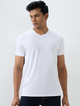Men T-Shirt White Slim Fit