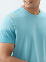 Men T-Shirt Blue Slim Fit
