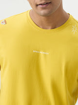 Men T-Shirt Yellow Slim Fit