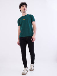 Men T-Shirt Green Slim Fit