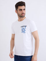 Men T-Shirt White Slim Fit