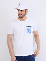 Men T-Shirt White Slim Fit