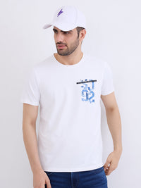 Men T-Shirt White Slim Fit