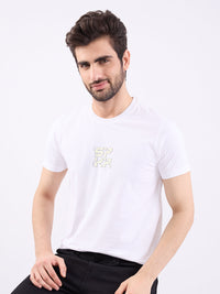 Men T-Shirt White Slim Fit