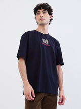 Men T-Shirt Blue Comfort Fit