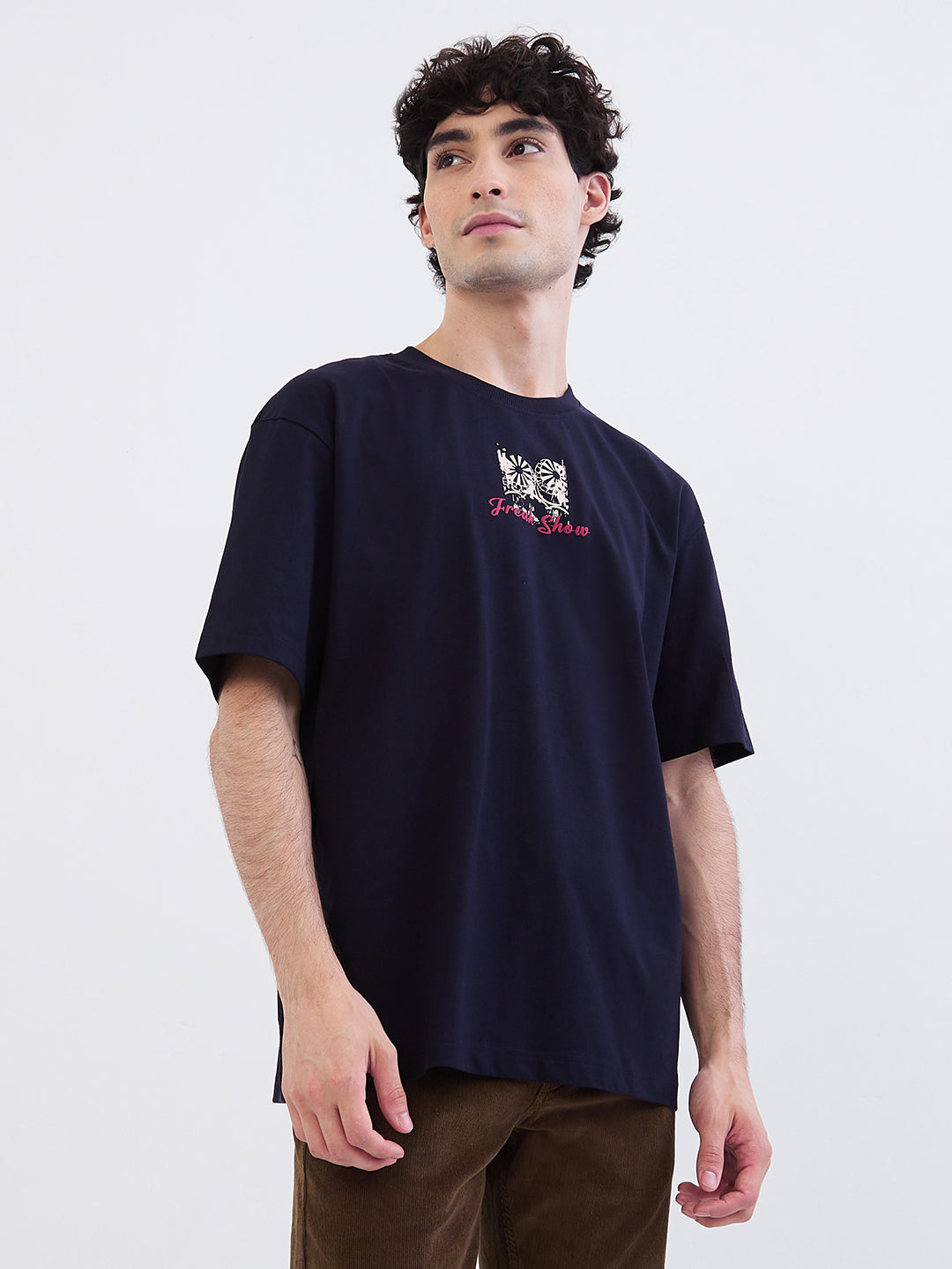 Men T-Shirt Blue Comfort Fit