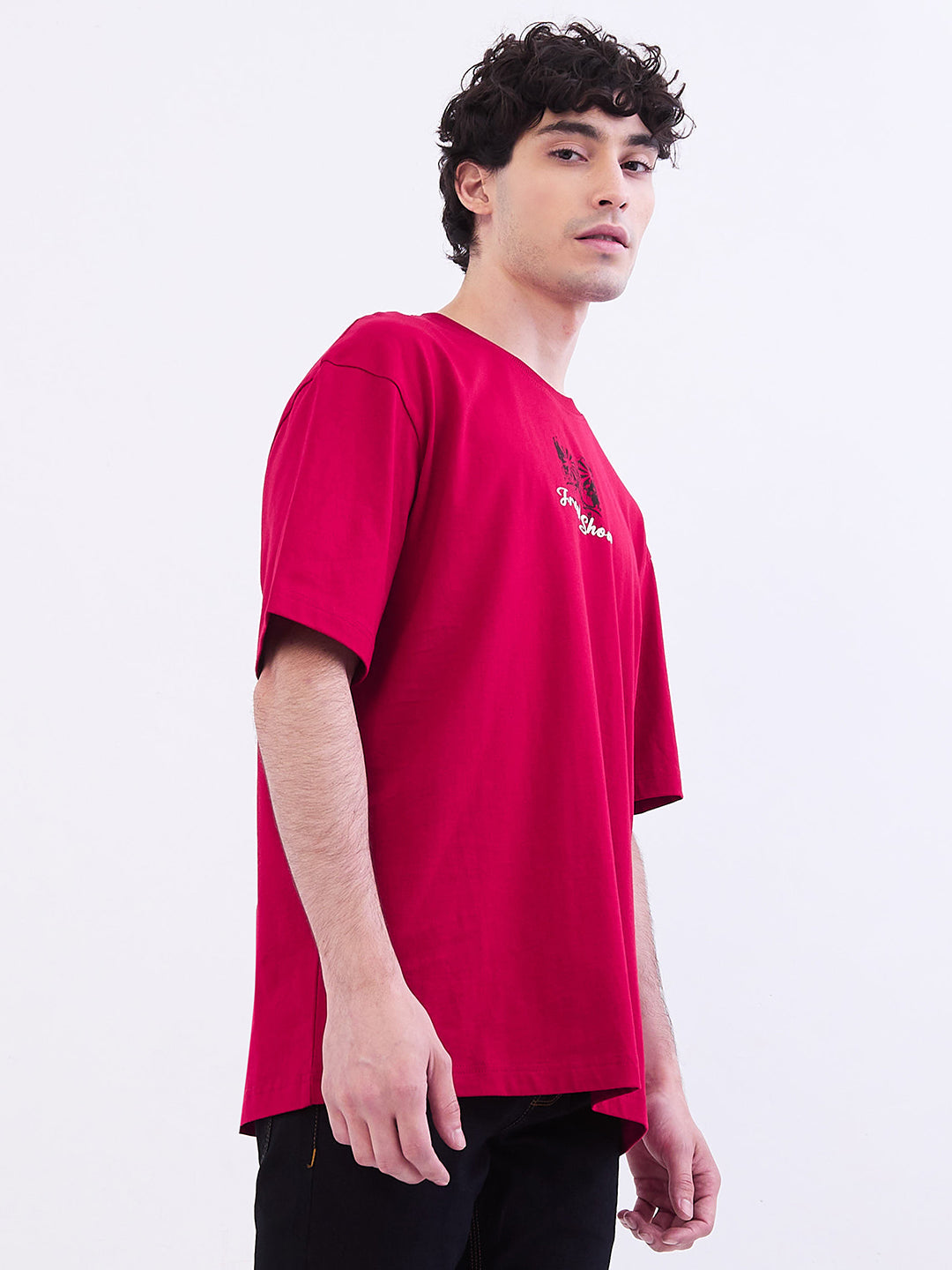 Men T-Shirt Red Comfort Fit