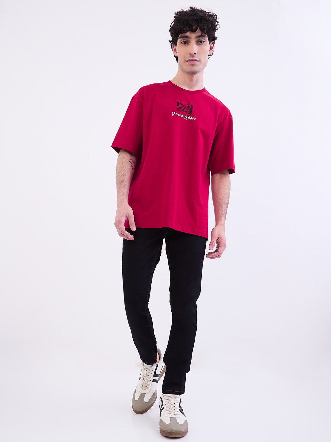 Men T-Shirt Red Comfort Fit