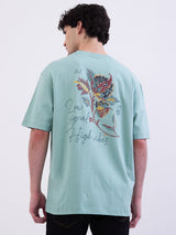 Men T-Shirt Green Comfort Fit