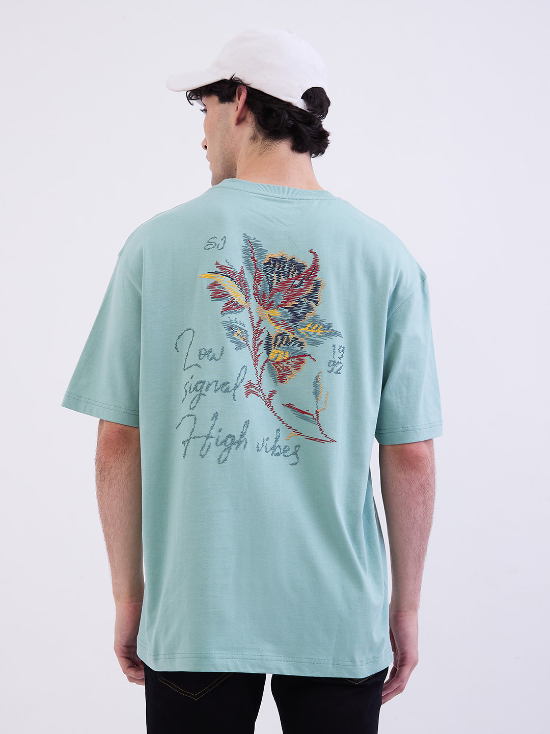Spykar Granite Green Comfort Fit Casual T-Shirt For Men