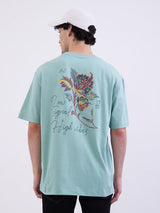 Men T-Shirt Green Comfort Fit