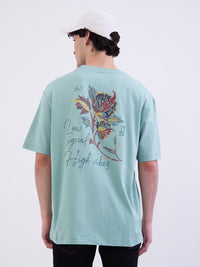 Men T-Shirt Green Comfort Fit