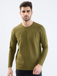 Men T-Shirt Green Slim Fit