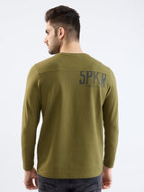 Men T-Shirt Green Slim Fit