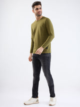 Men T-Shirt Green Slim Fit