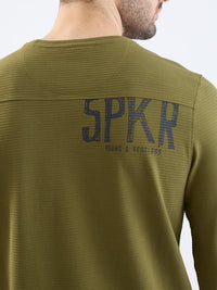 Men T-Shirt Green Slim Fit