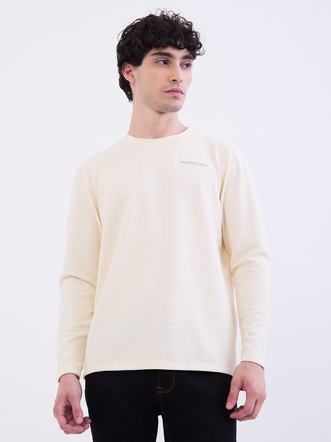 Men T-Shirt White Slim Fit