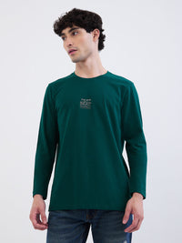 Men T-Shirt Green Slim Fit