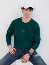 Men T-Shirt Green Slim Fit