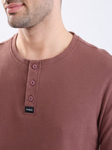 Men T-Shirt Brown Slim Fit