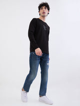 Men T-Shirt Black Slim Fit