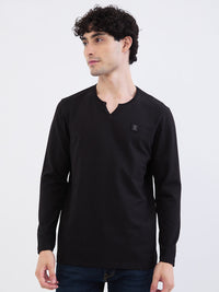Men T-Shirt Black Slim Fit