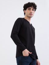 Men T-Shirt Black Slim Fit