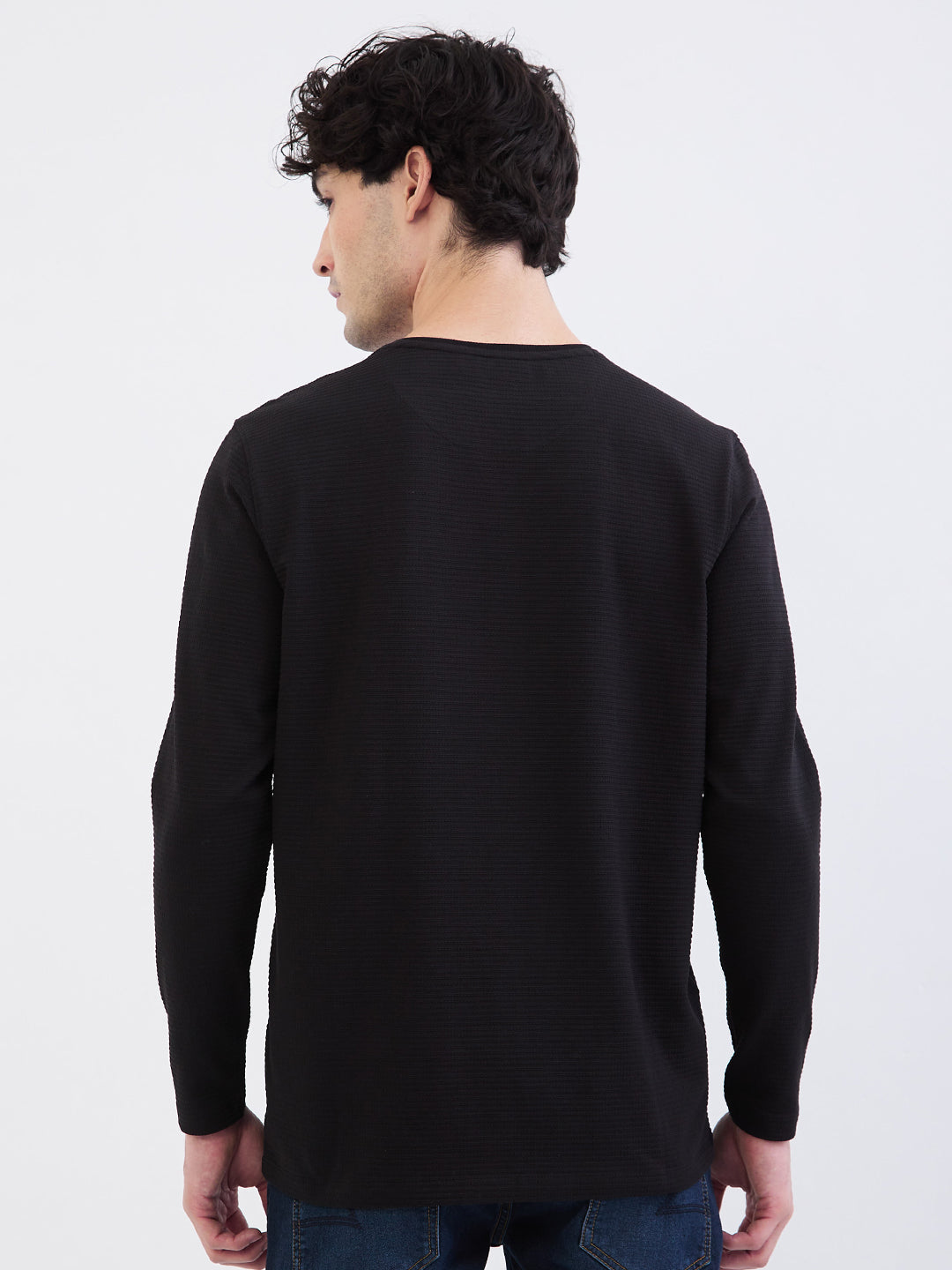 Men T-Shirt Black Slim Fit
