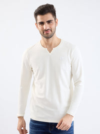 Men T-Shirt White Slim Fit