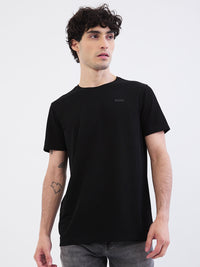 Men T-Shirt Black Slim Fit