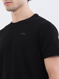 Men T-Shirt Black Slim Fit