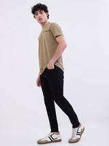 Men T-Shirt Green Slim Fit