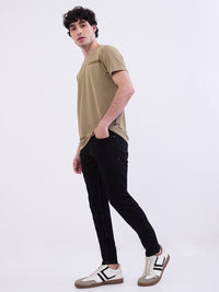 Men T-Shirt Green Slim Fit