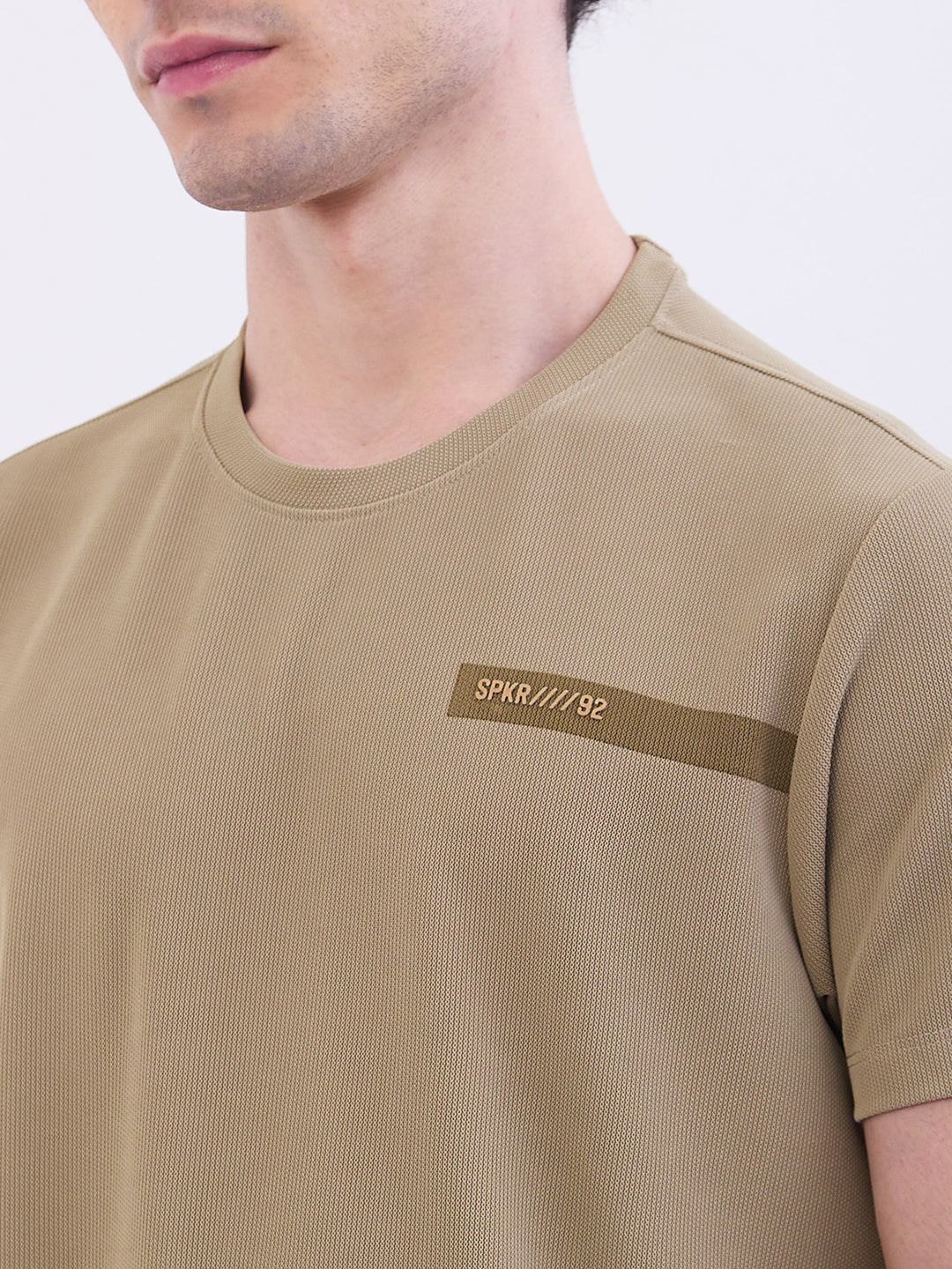 Men T-Shirt Green Slim Fit