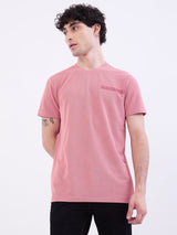 Men T-Shirt Pink Slim Fit