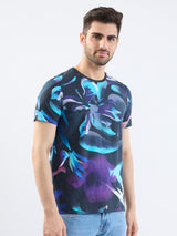 Men T-Shirt Black Slim Fit