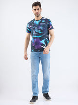 Men T-Shirt Black Slim Fit