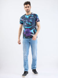 Men T-Shirt Black Slim Fit