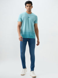 Men T-Shirt Blue Slim Fit