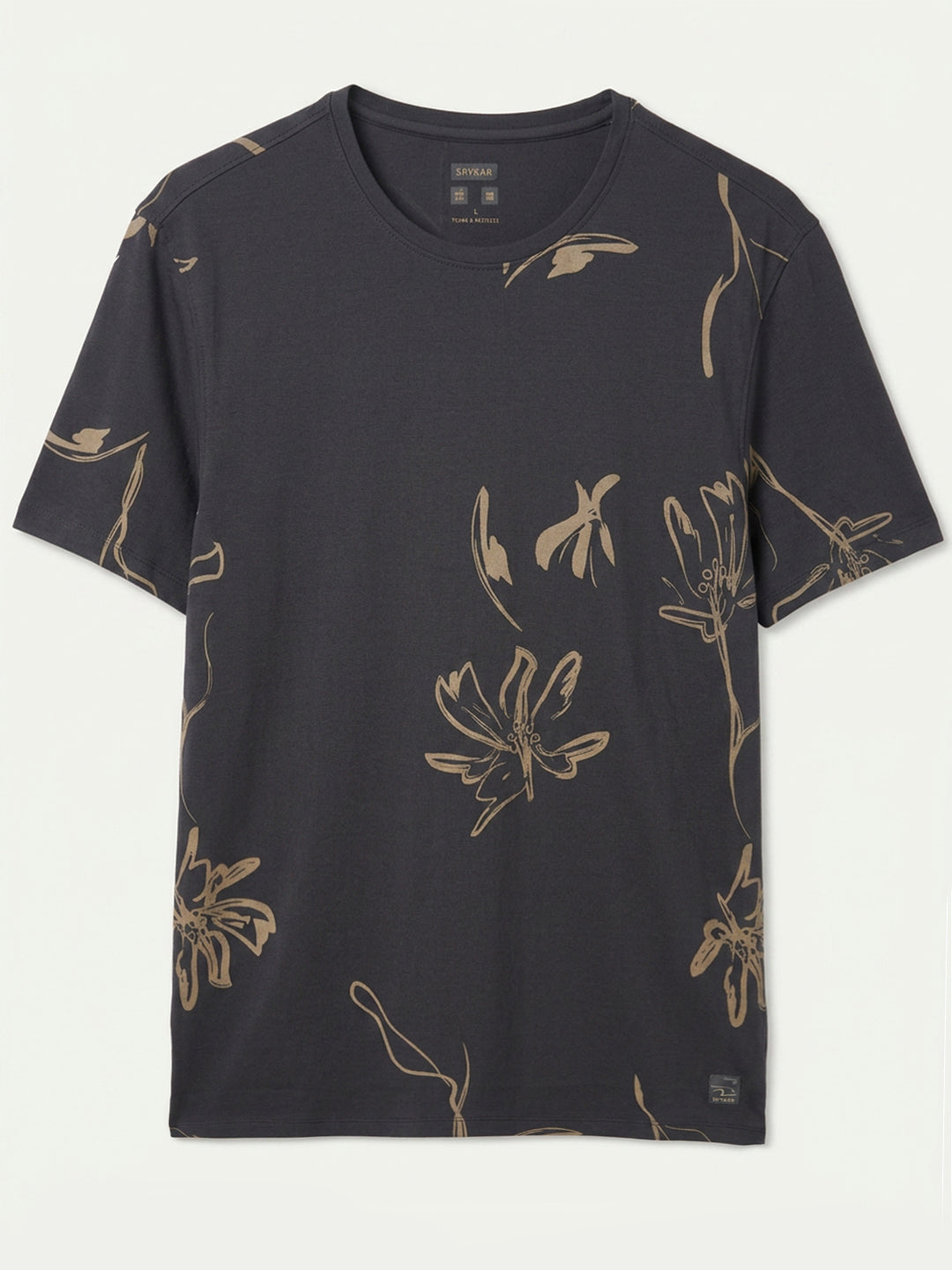 Men T-Shirt PRINT Black Regular Fit