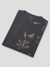 Men T-Shirt PRINT Black Regular Fit