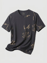 Men T-Shirt PRINT Black Regular Fit