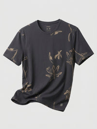 Men T-Shirt PRINT Black Regular Fit