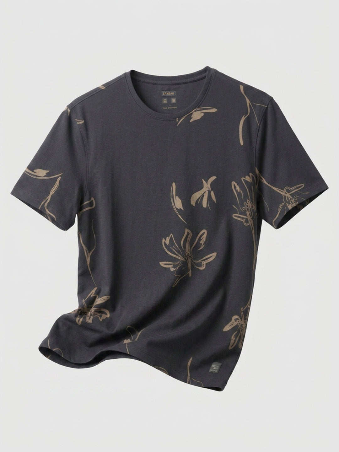 Men T-Shirt PRINT Black Regular Fit