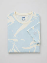 Men T-Shirt PRINT Blue Regular Fit