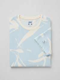Men T-Shirt PRINT Blue Regular Fit