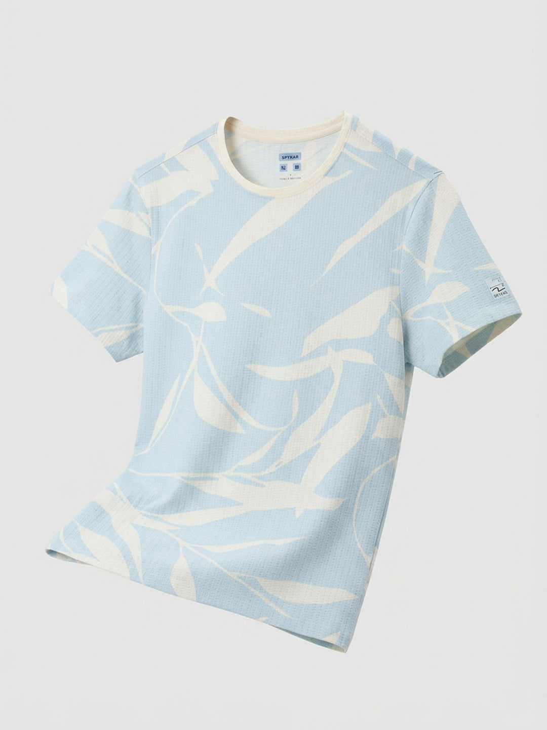 Men T-Shirt PRINT Blue Regular Fit